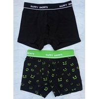 شورت باکسر پسرانه پک دو عددی برند HAPPY SHORTS