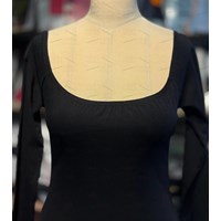 بادی ساده مشکی یقه گرد برند BOOHOO