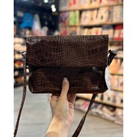 کیف قهوه ای طرح سنگ