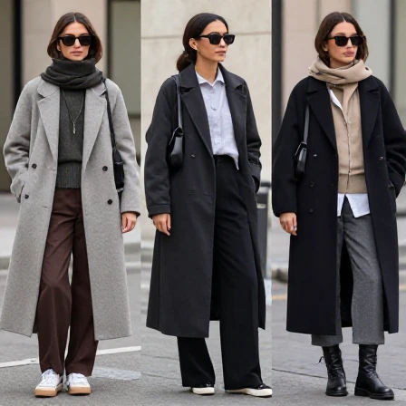 استایل لباس زمستانی زنانه ۱۴۰۴ با رنگ&zwnj;های ترند قرمز، یاسی و سبز ماچا