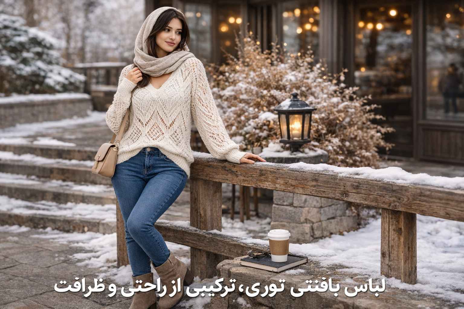 لباس بافتنی توری؛ ترکیبی از راحتی و ظرافت