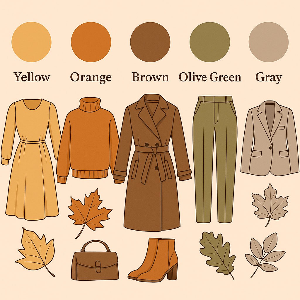 بهترین رنگ‌های لباس برای فصل پاییز