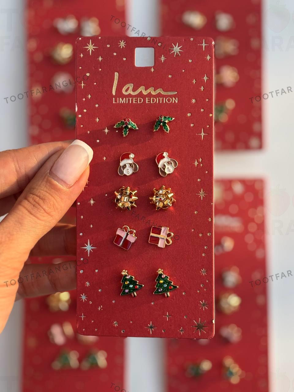 گوشواره پک پنج عددی طرح پاپی