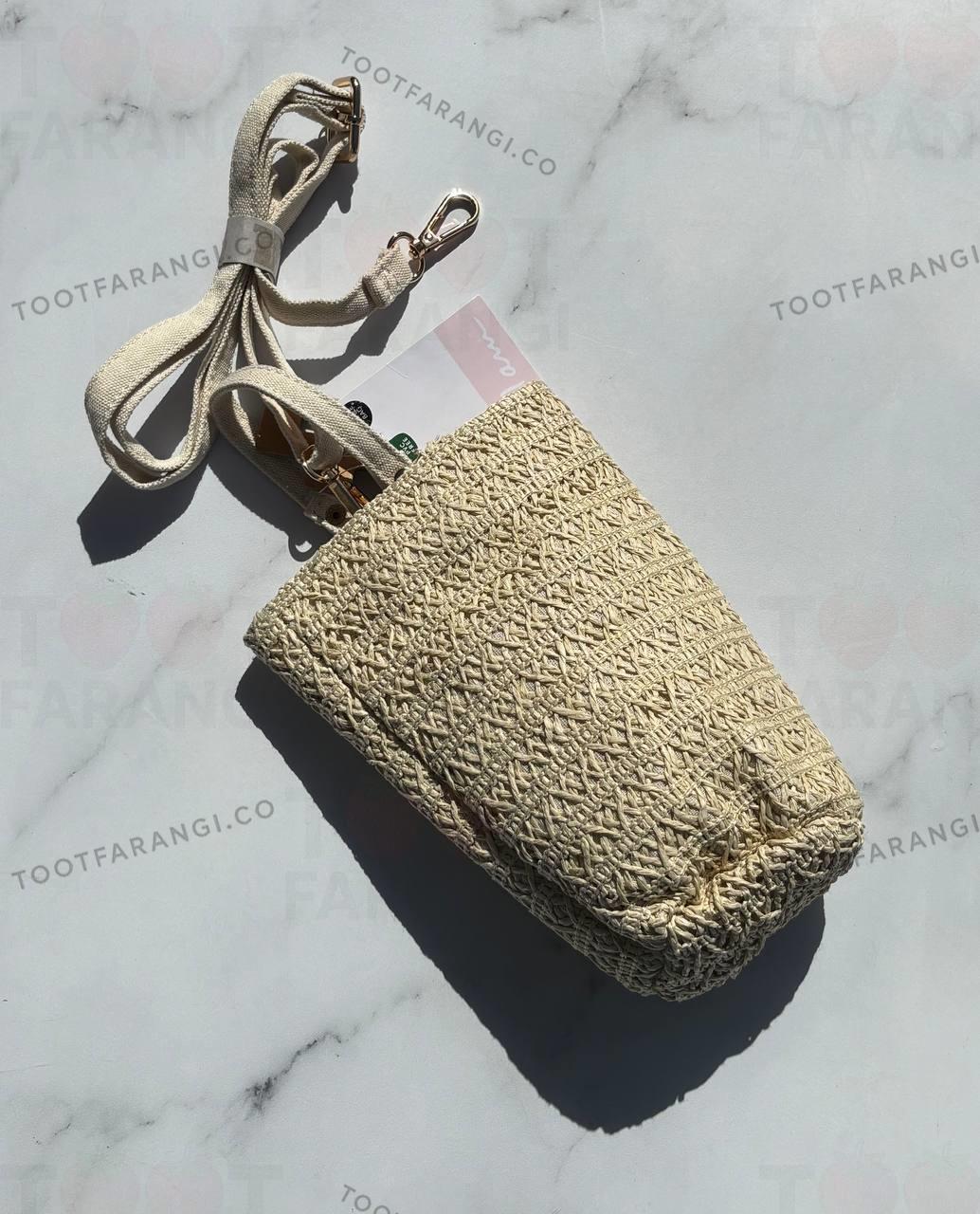 کیف حصیری استوانه 