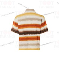 شومیز راه راه جلو دکمه 