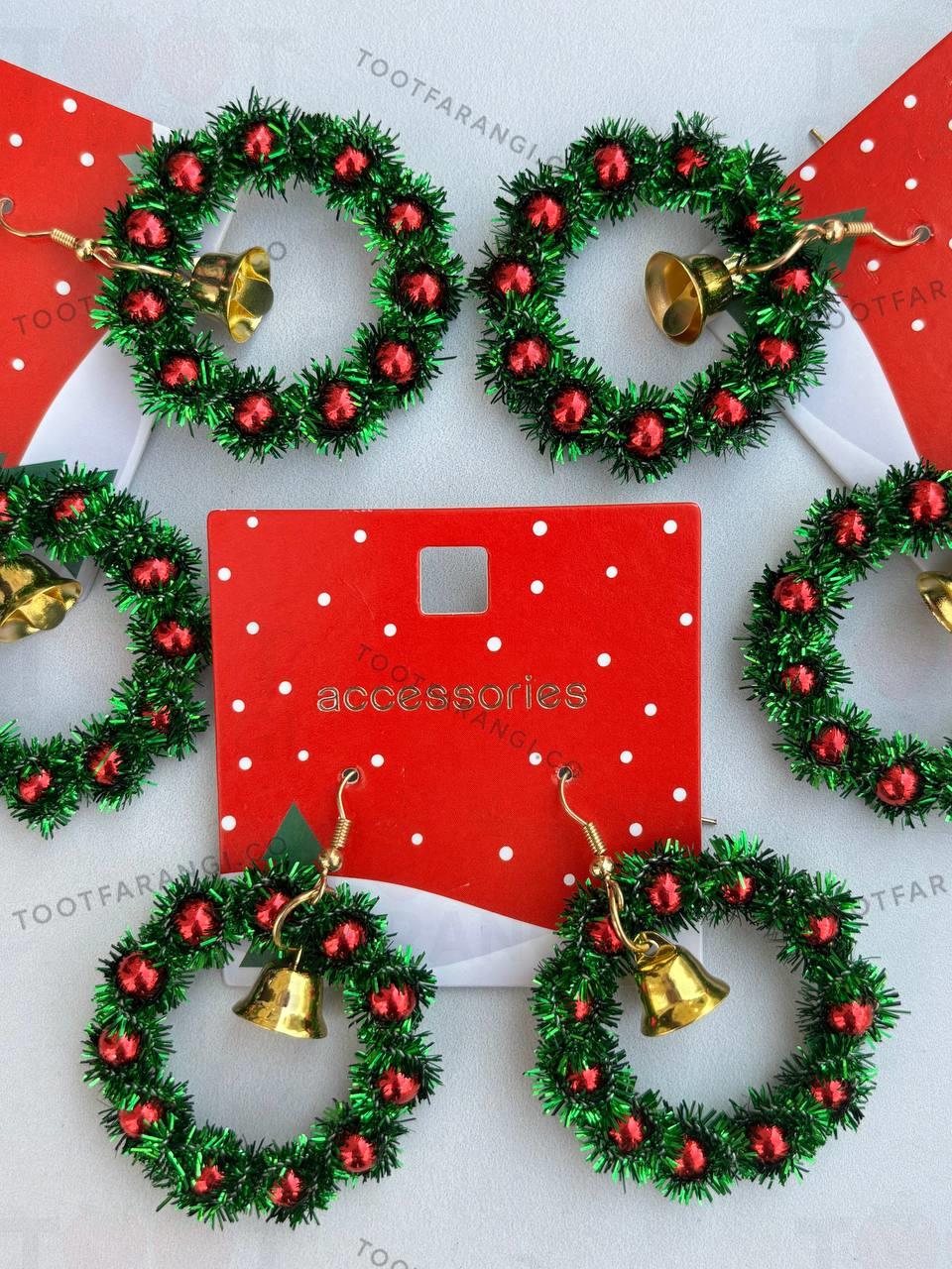 گوشواره رینگی کریسمسی