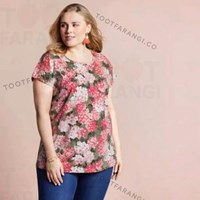 تیشرت گلدار سایز بزرگ تک