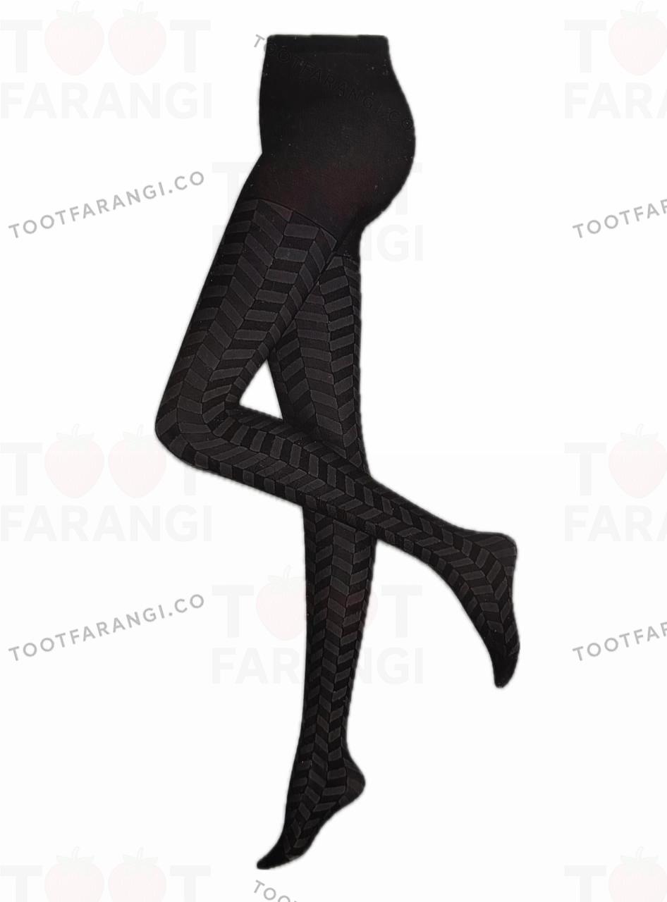 جوراب شلواری طرحدار ضخامت 20