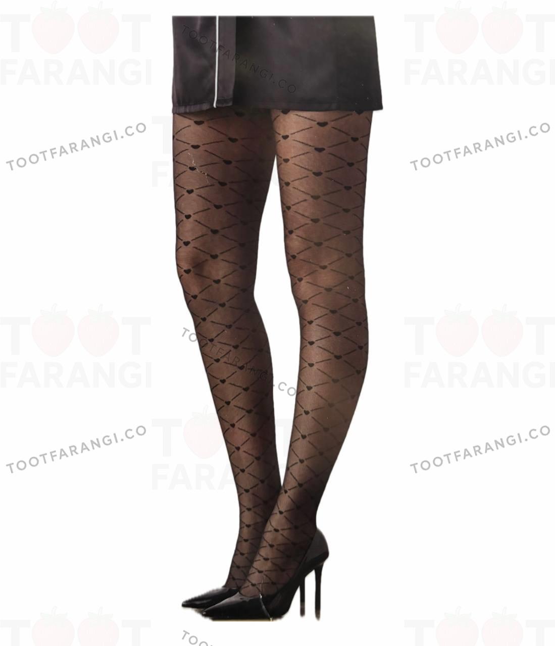 جوراب شلواری طرحدار ضخامت 20