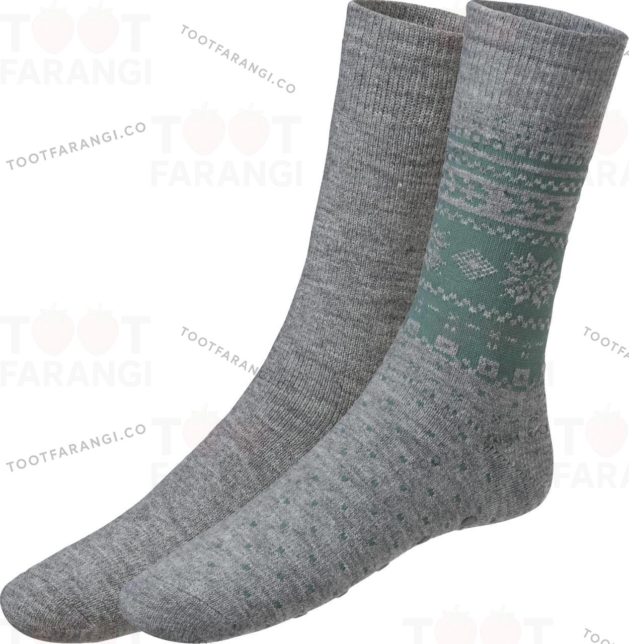 پاپوش طرحدار پک دو عددی خاکستری