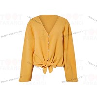 شومیز گره ای جلو دکمه