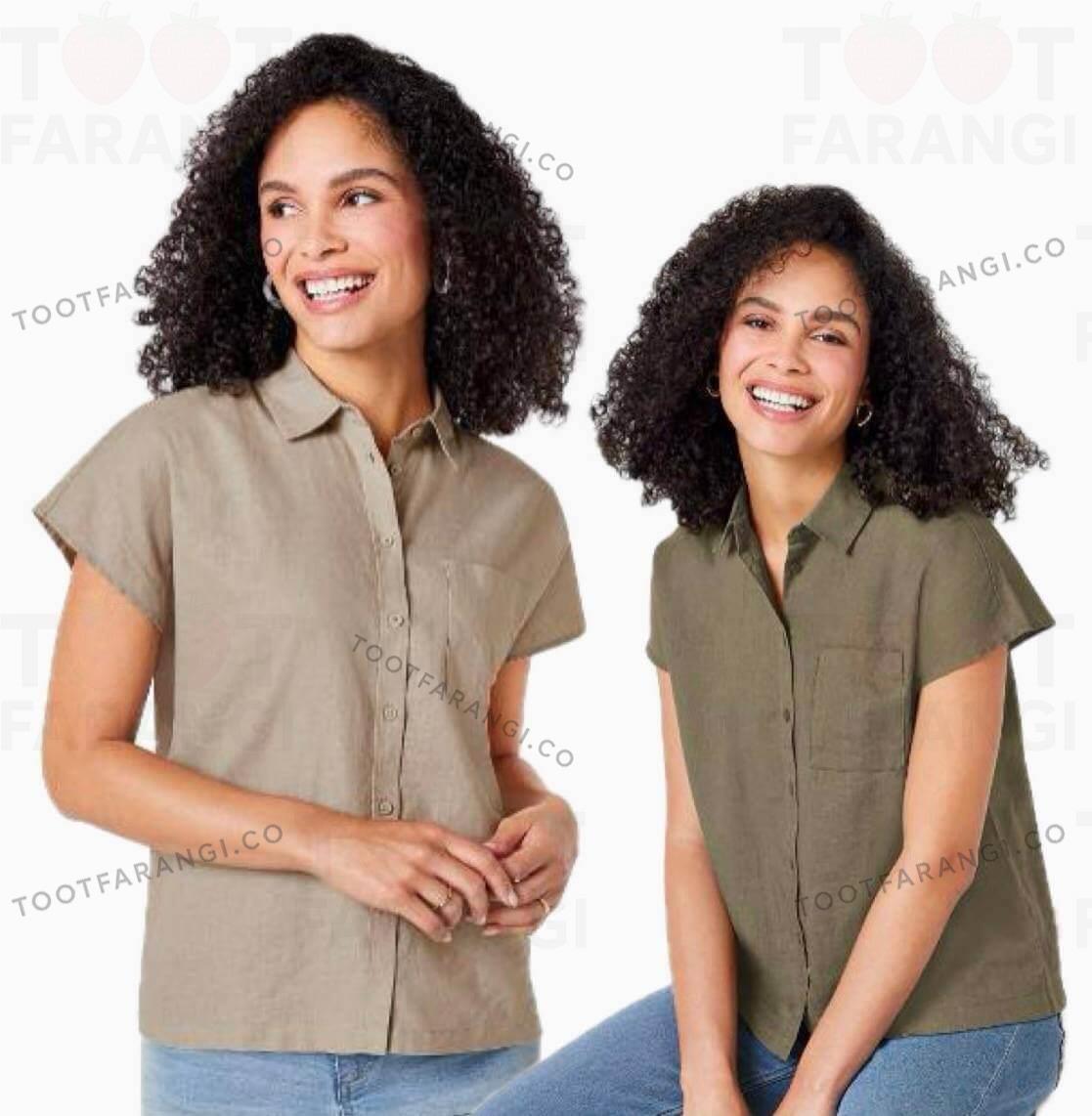 بلوز جلو دکمه زنانه  