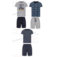 ست تیشرت شلوارک یقه گرد مردانه