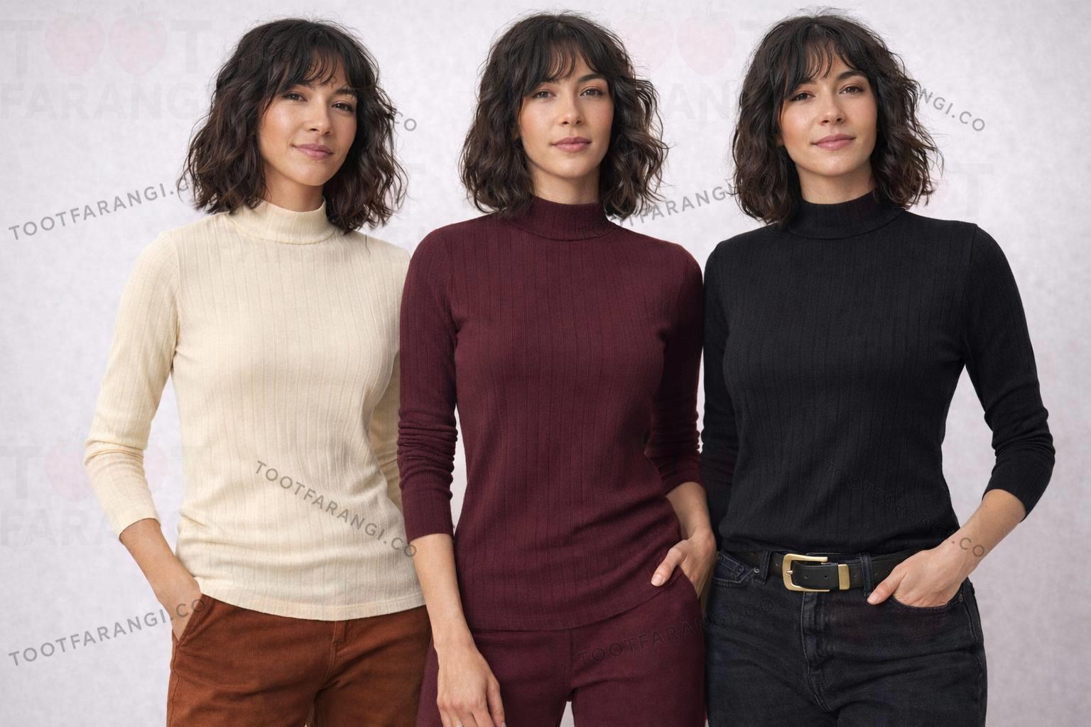 بلوز کبریتی یقه سه سانت