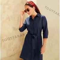 پیراهن مانتویی یقه انگلیسی 