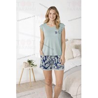 ست تیشرت شلوارک زنانه توری