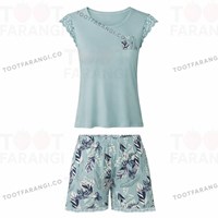 ست تیشرت شلوارک زنانه توری