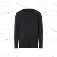 تیشرت یقه گرد سه دکمه 