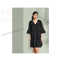 پیراهن چین دار خامه دوزی