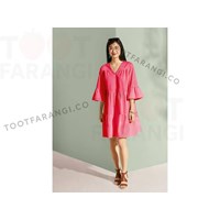 پیراهن چین دار خامه دوزی