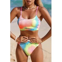 مایو دو تیکه آبرنگی