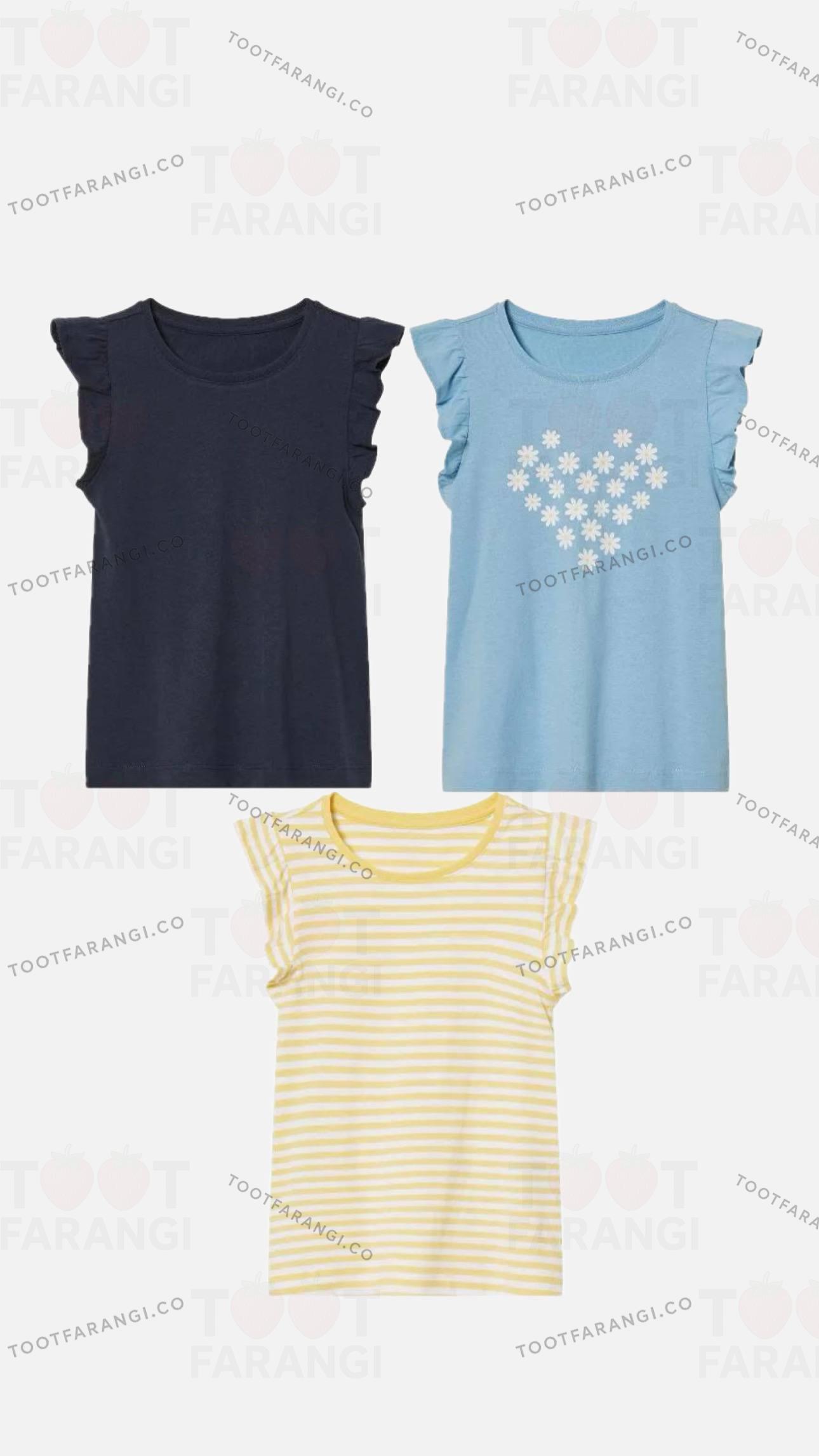 تیشرت آستین حلقه ای بچگانه  