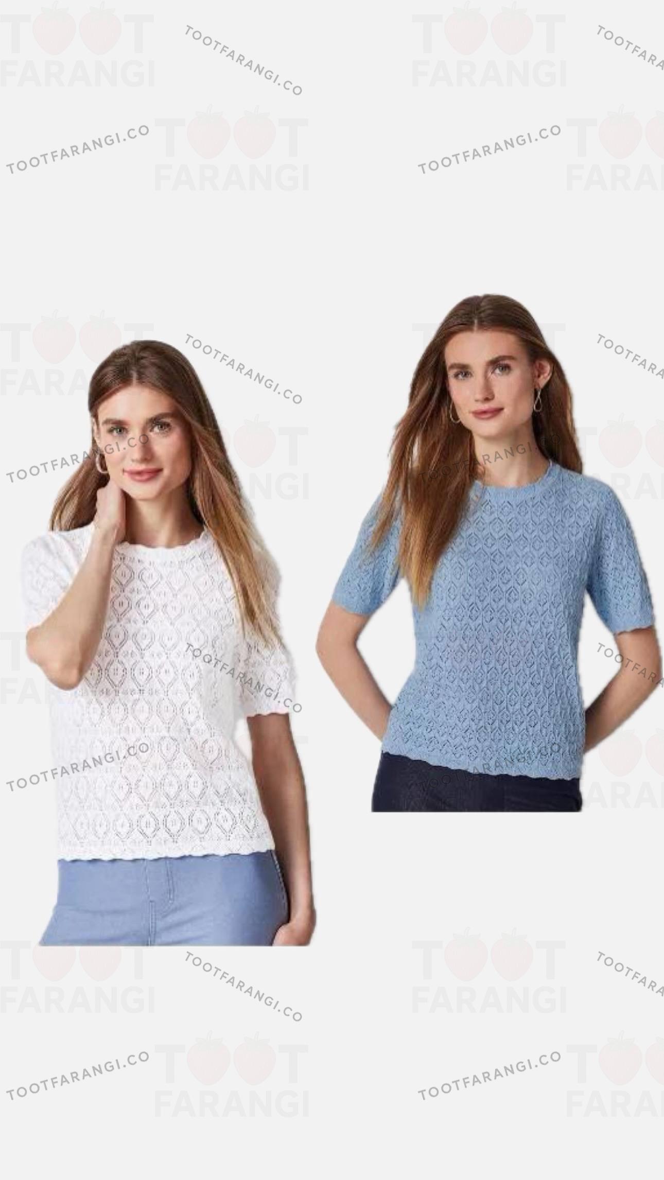 بلوز قلاب بافی زنانه 