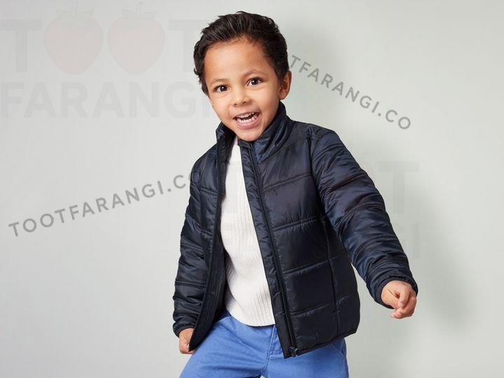 کاپشن سرمه ای بچگانه