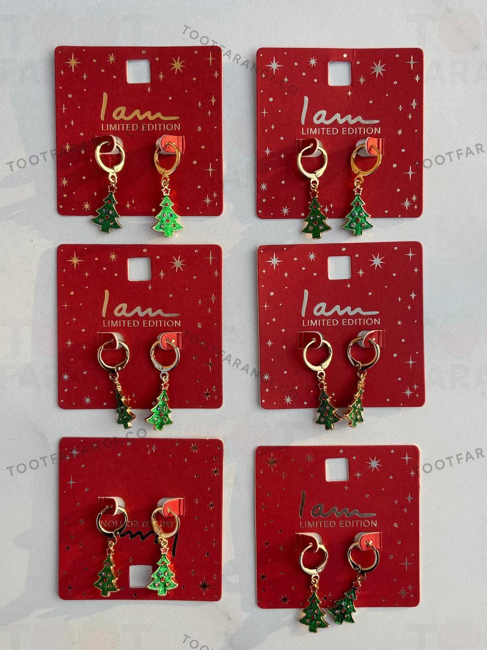 گوشواره طرح درخت شادی 