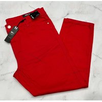 شلوار جین قرمز واید تک 