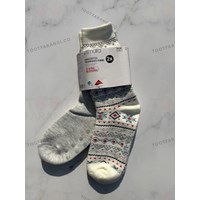 پاپوش طرحدار پک دو عددی سفید طوسی