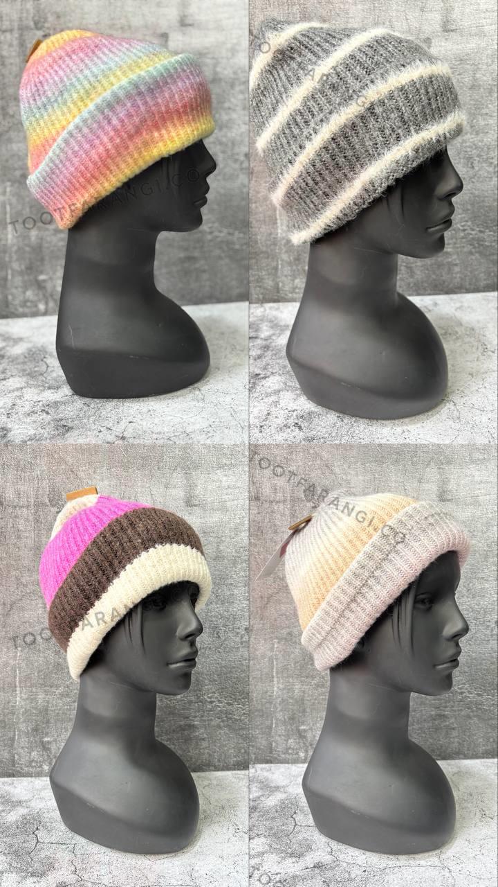 کلاه بافت راه راه 