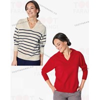 پلیور بافت یقه انگلیسی