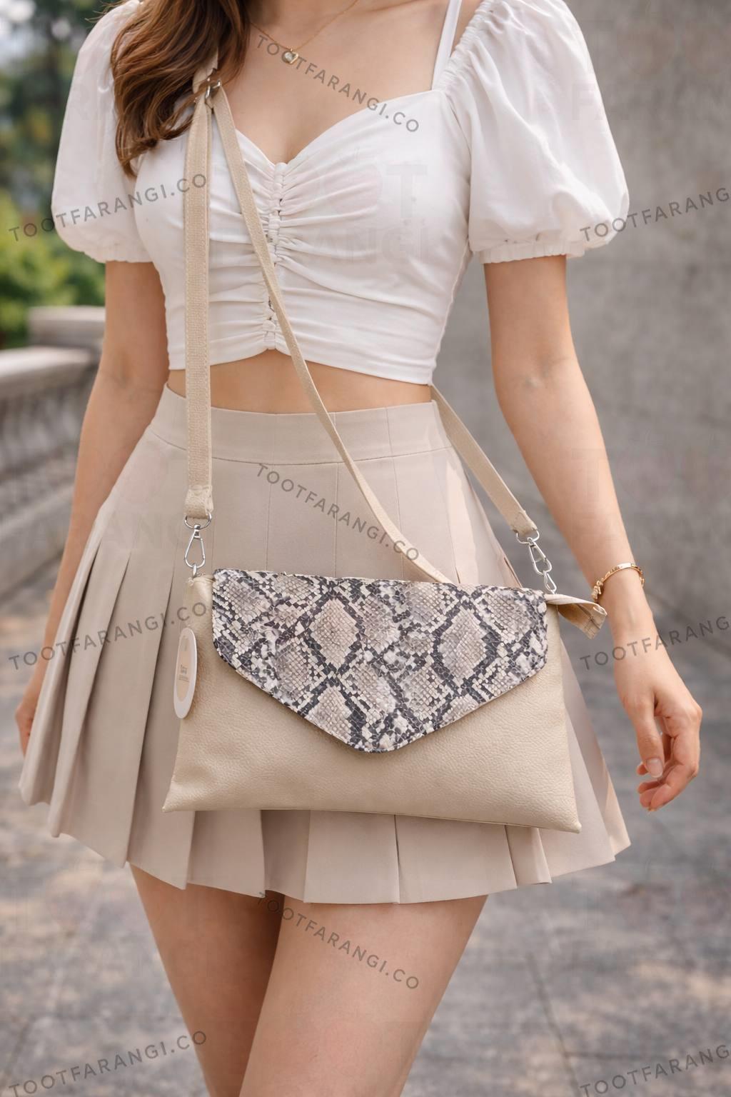 کیف کرم طرح پوست ماری