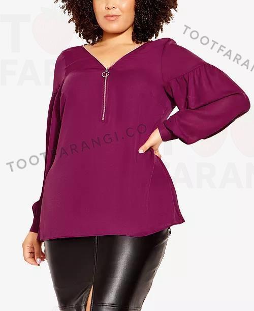 بلوز جلو زیپ سیتی چیک