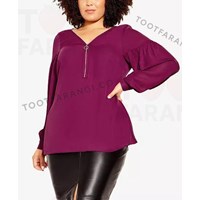 بلوز جلو زیپ سیتی چیک