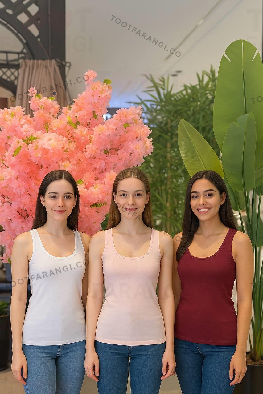  تاپ نخی بند پهن پک سه عددی