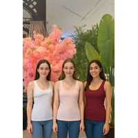  تاپ نخی بند پهن پک سه عددی