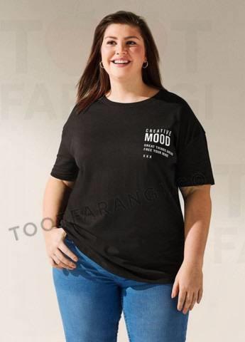 تیشرت سایز بزرگ طرح نوشته تک