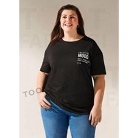 تیشرت سایز بزرگ طرح نوشته تک