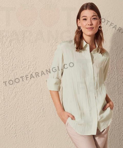 شومیز پلیسه جلو دکمه