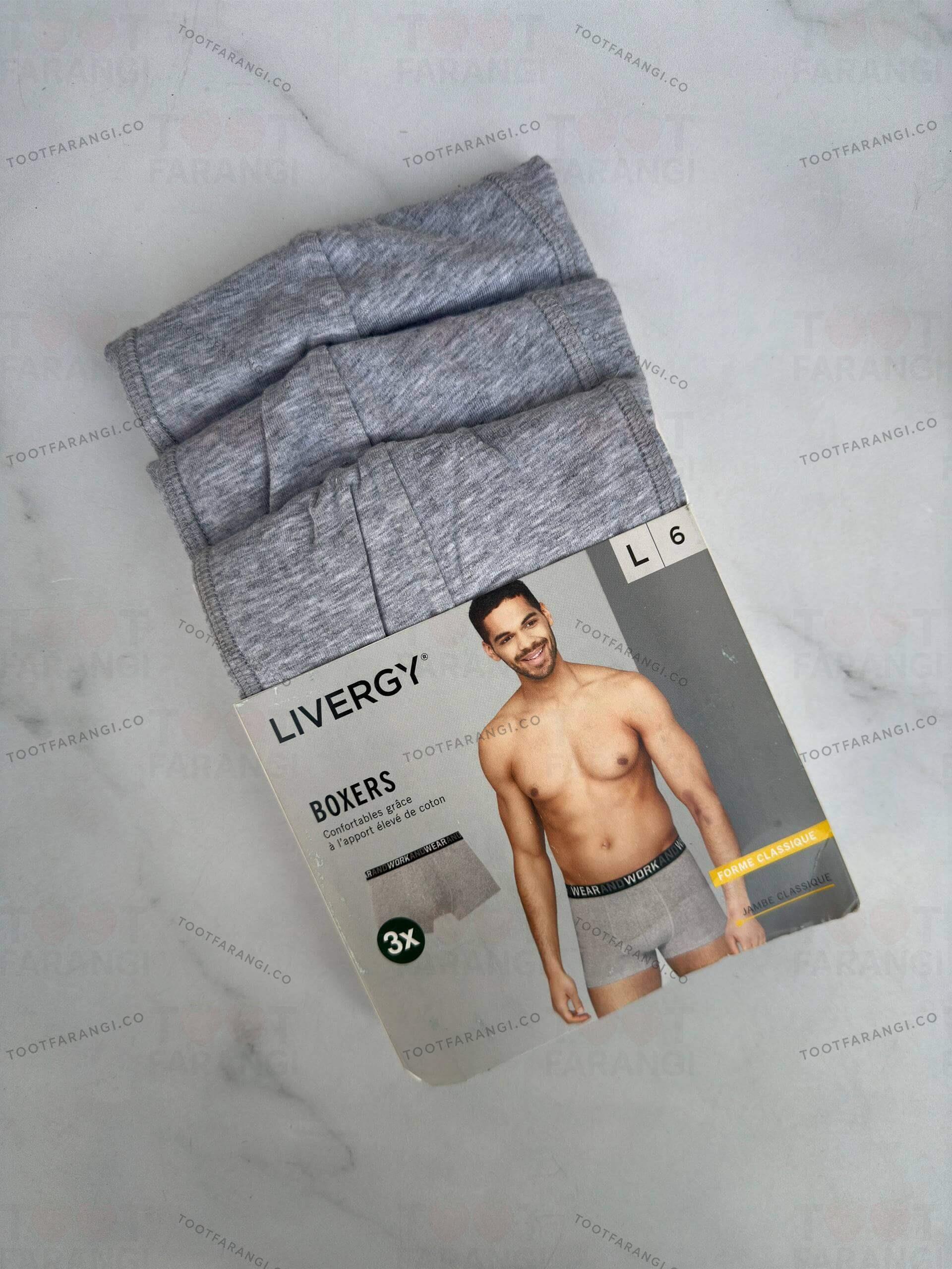 شورت باکسر طرح کمر نوشته پک سه عددی