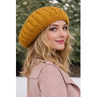 کلاه برت خردلی 