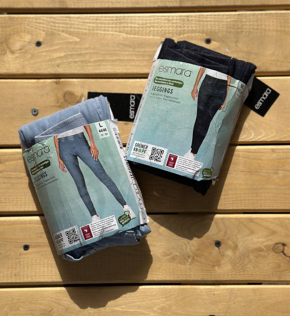 لگ جین بدون دکمه و زیپ (آبی تیره-روشن)