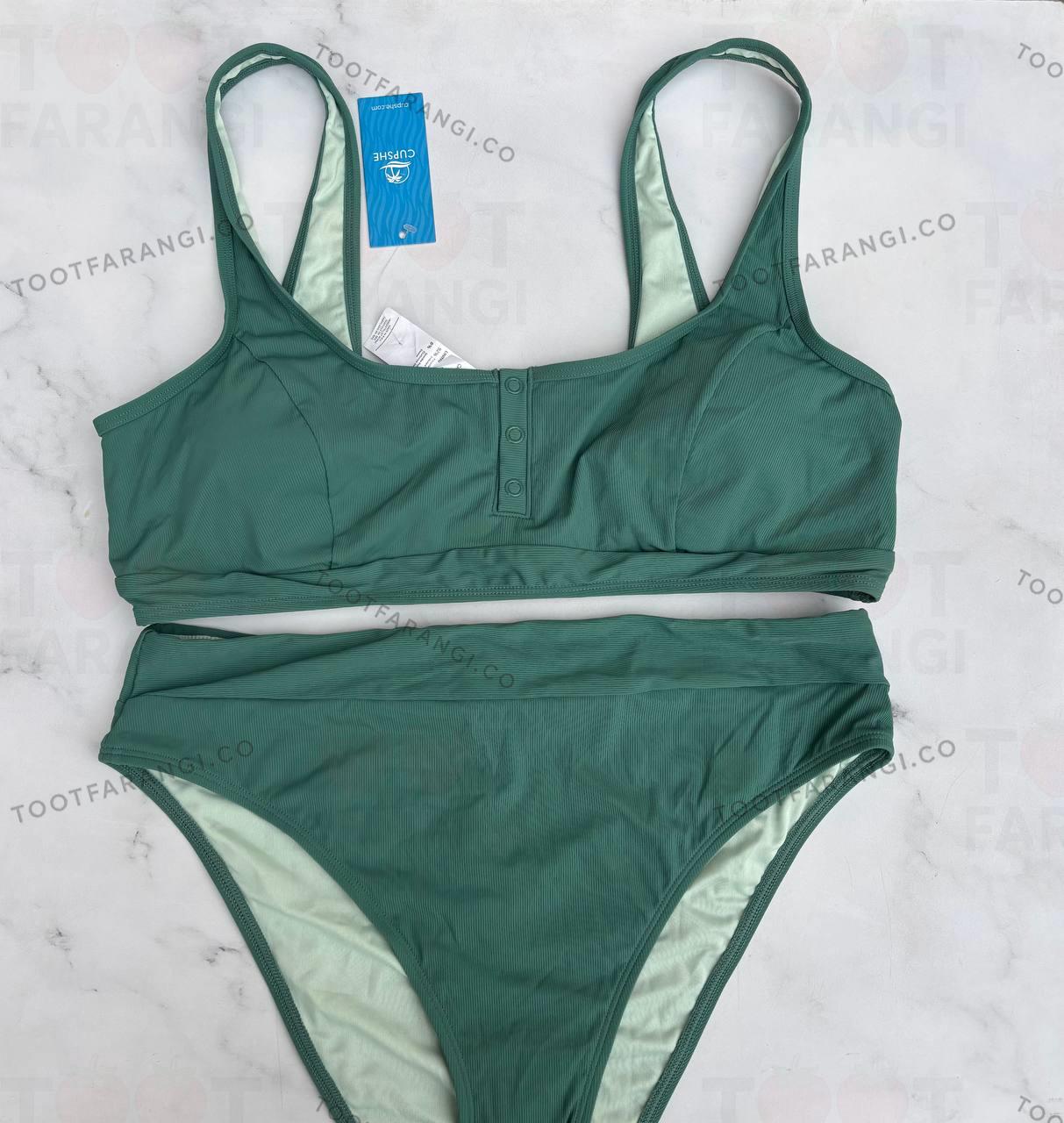 مایو دو تیکه طرح جلو دکمه