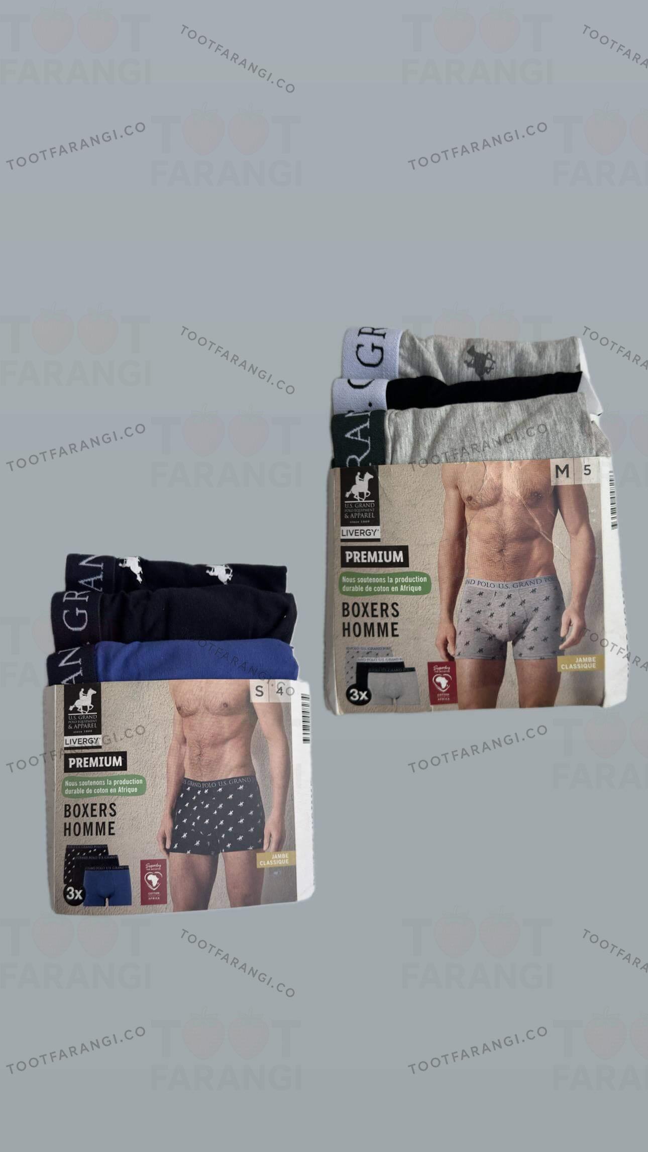 شورت باکسر طرح پولو پک سه عددی