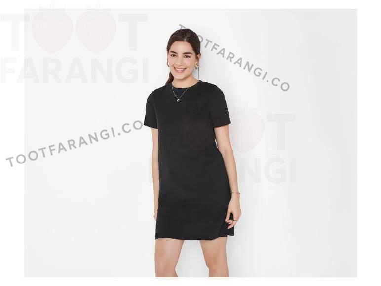 تیشرت لانگ مشکی تک