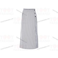 دامن راه راه میدی سه دکمه