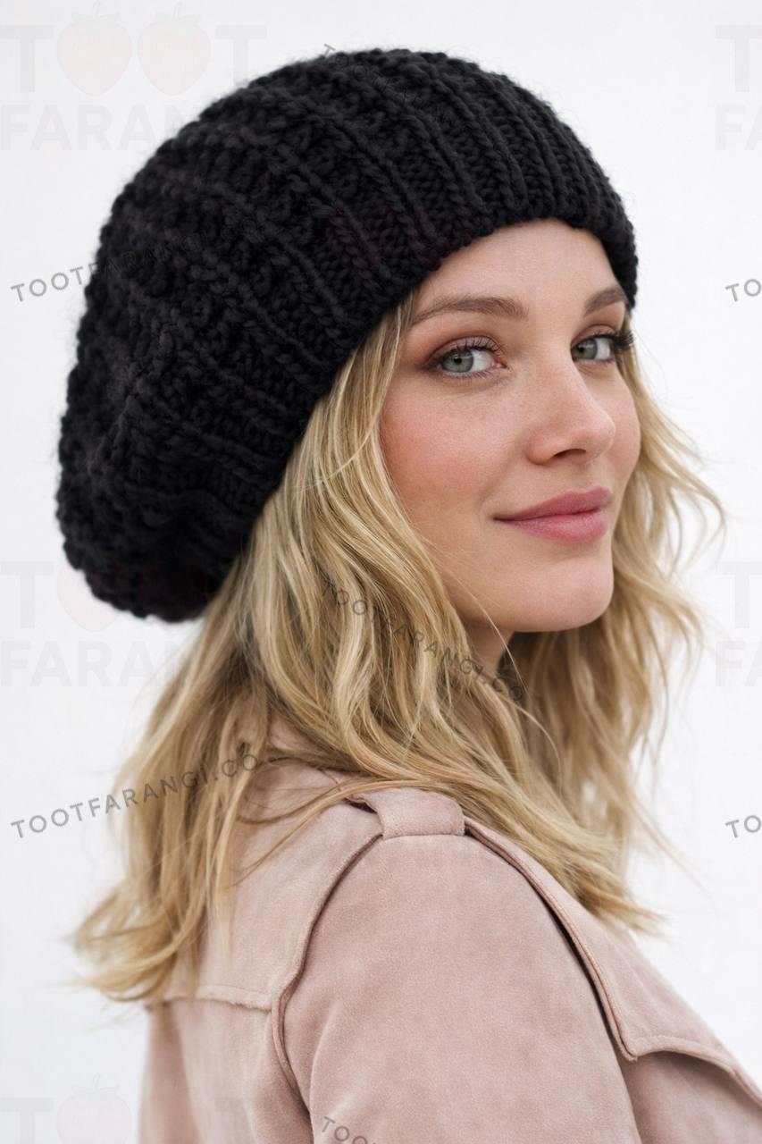 کلاه برت مشکی 