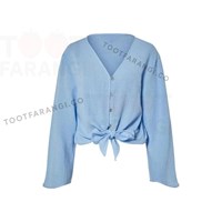 شومیز گره ای جلو دکمه